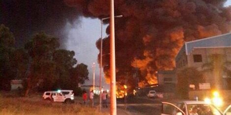 usine sdérot prend feu tir roquette