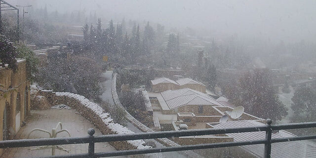 neige arrive israël