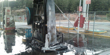 station service incendiée près eli