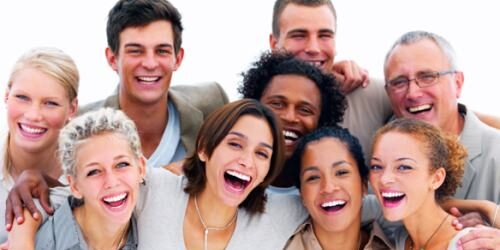 Success in business-group of excited people